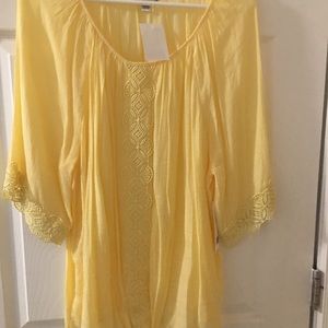 Yellow Peasant Blouse